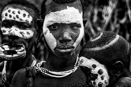 Surma tribe women.