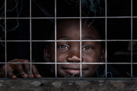 Girl at home in the old Buduburam refugee camp - Ghana