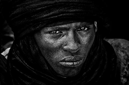 Peul man at the gerewol festival - Niger