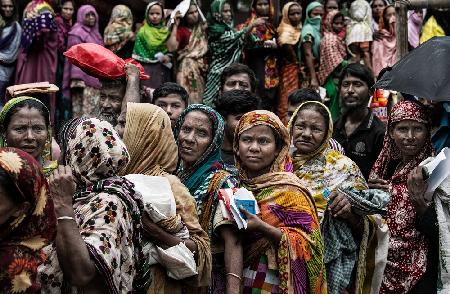 Queuing for some rice - Bangladesh