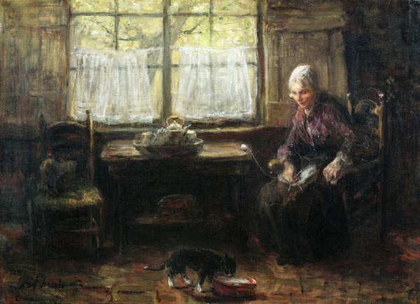 A Cottage Interior a Jozef Israels