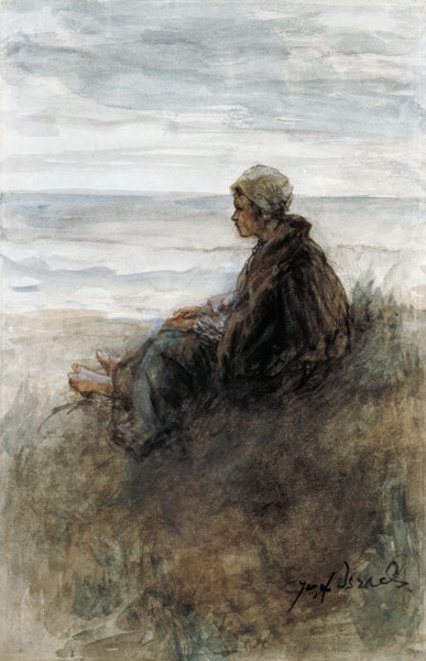 Girl on the dunes a Jozef Israels