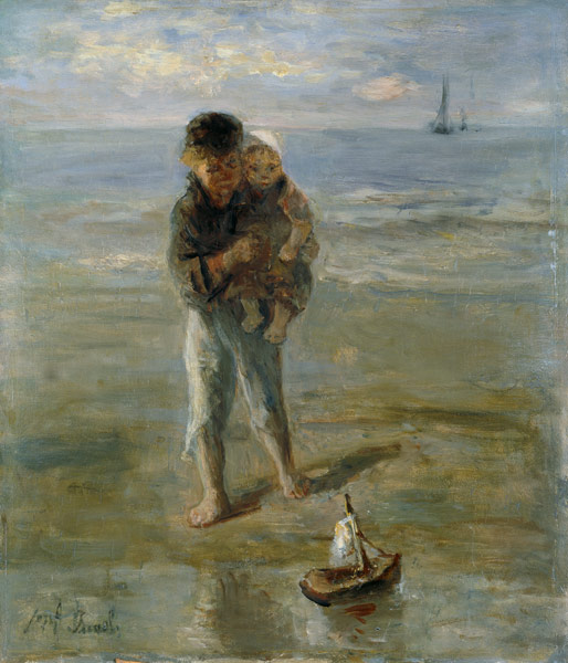 The Toy Boat a Jozef Israels