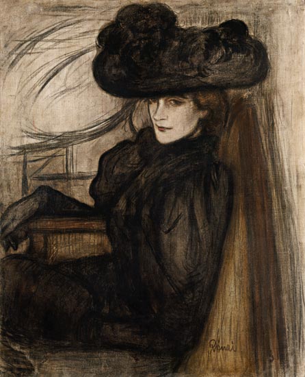 Lady with a black veil (MmeMazet) a József Rippl-Rónai