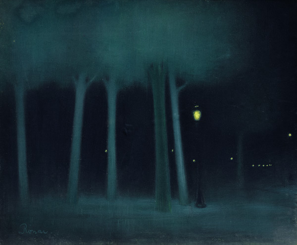 A Park at Night, c.1892-95 (pastel on canvas) a József Rippl-Rónai