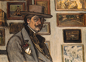 Self-portrait with a brown hat a József Rippl-Rónai