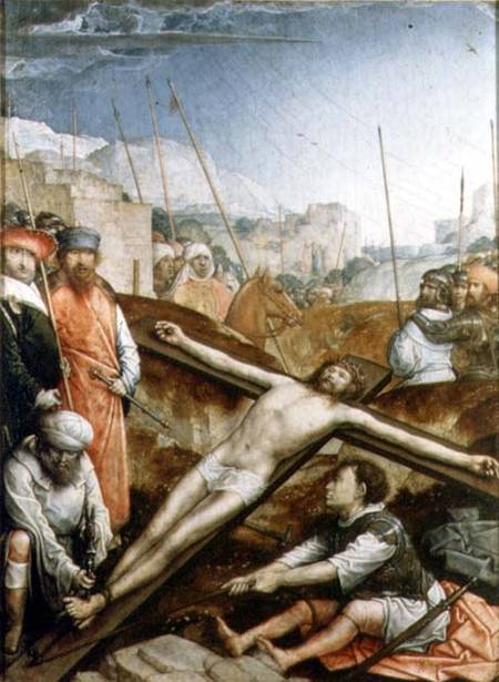 Christ Raised on the Cross a Juan  de Flandes