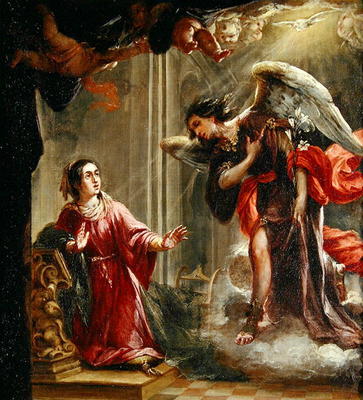 The Annunciation (oil on canvas) a Juan de Valdes Leal