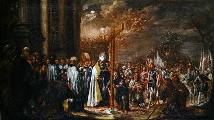 The Exaltation of the Cross (oil on canvas) a Juan de Valdes Leal