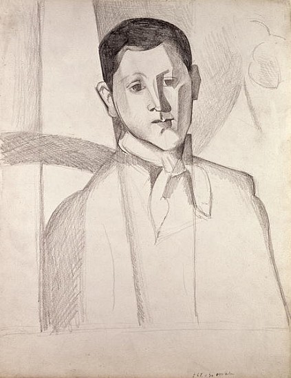 Portrait after Cezanne (crayon on paper) a Juan Gris