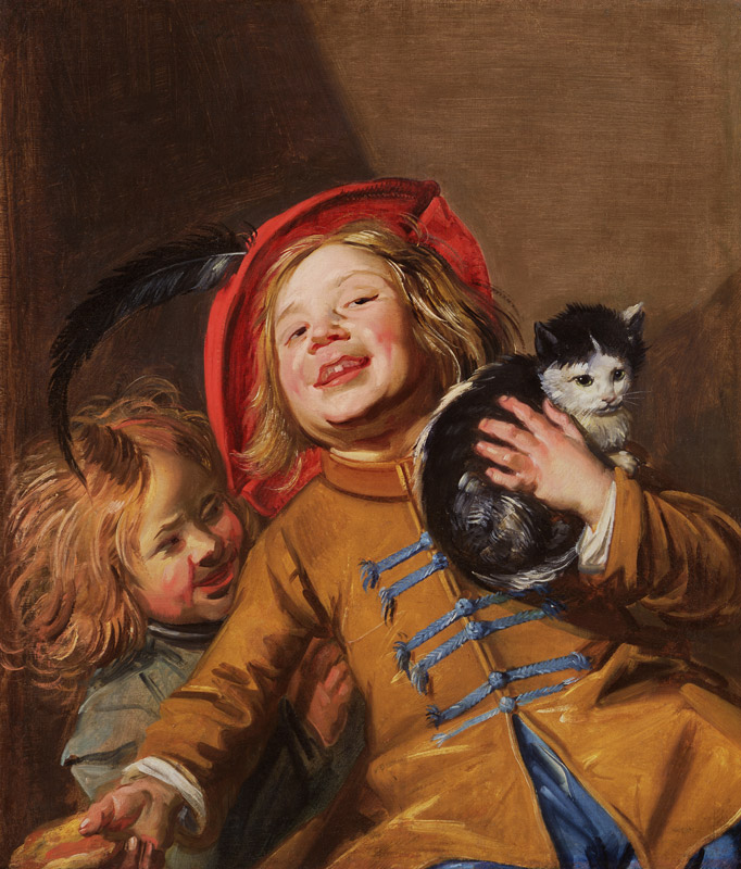 Laughing Children with a Cat a Judith Leyster