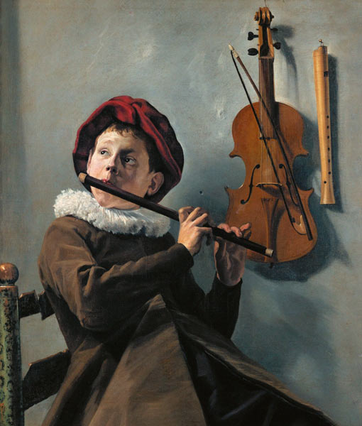 Boy Playing the Flute a Judith Leyster