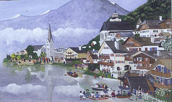 Hallstadt, Austria, 1995 (w/c)  a Judy  Joel