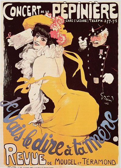 Poster for the Concert de la Pepiniere a Jules Alexandre Grun