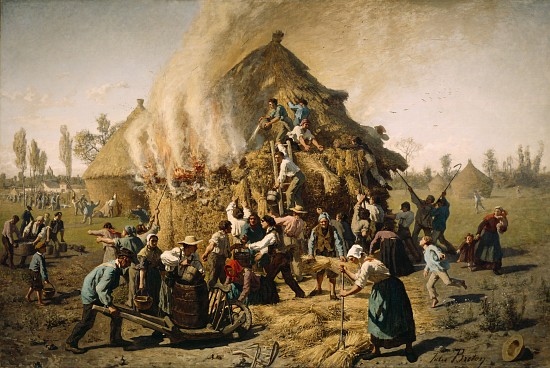 Fire in a Haystack a Jules Breton
