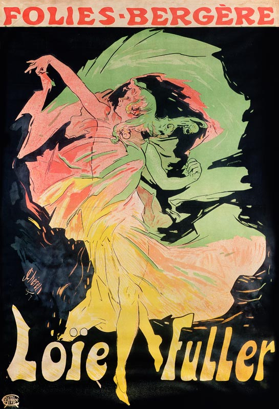Folies Bergere: Loie Fuller, France a Jules Chéret