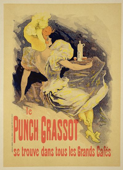 Reproduction of a poster advertising 'Punch Grassot' a Jules Chéret