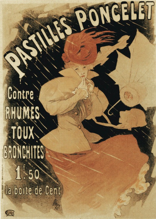 Advertising Poster for Pastilles Poncelet a Jules Chéret
