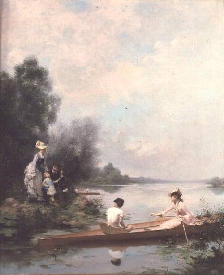 Boating on the River a Jules Frederic Ballavoine