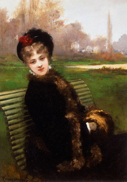 On the park bench a Jules-James Rougeron