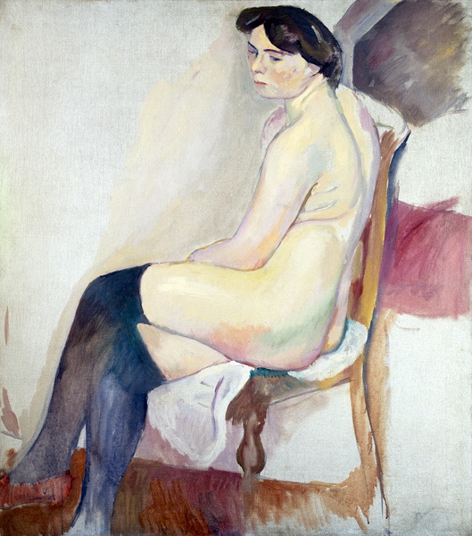 Nude with Black Stockings a Jules Pascin