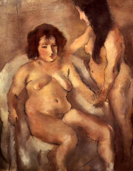 Two Nude Women (The Bordello) a Jules Pascin