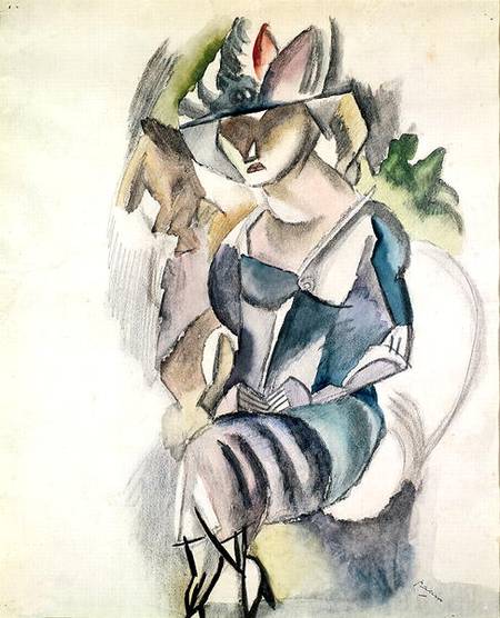 Seated woman a Jules Pascin