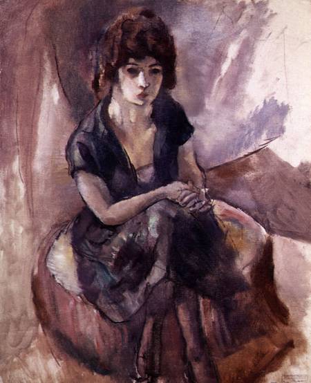 Seated Young Woman a Jules Pascin