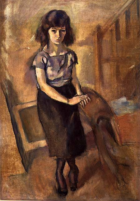 Standing Young Woman a Jules Pascin