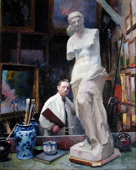 Ernest Renoux in his Studio, 50, rue Saint-Didier a Jules Ernest Renoux