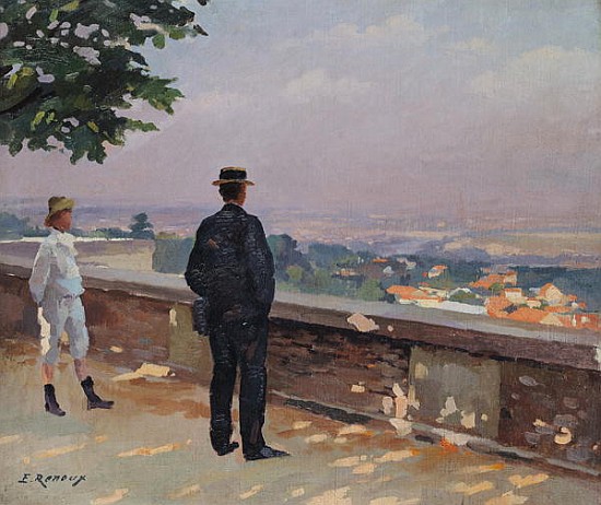 Paris from the observatory at Meudon a Jules Ernest Renoux