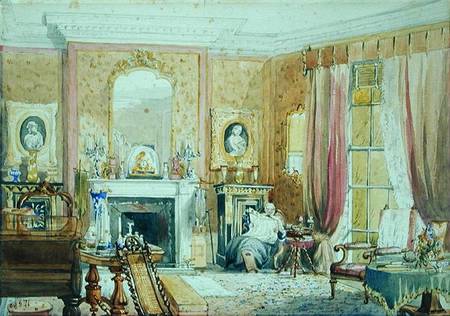 Drawing Room at Bryn Glas, Monmouthshire a Julia Mackworth