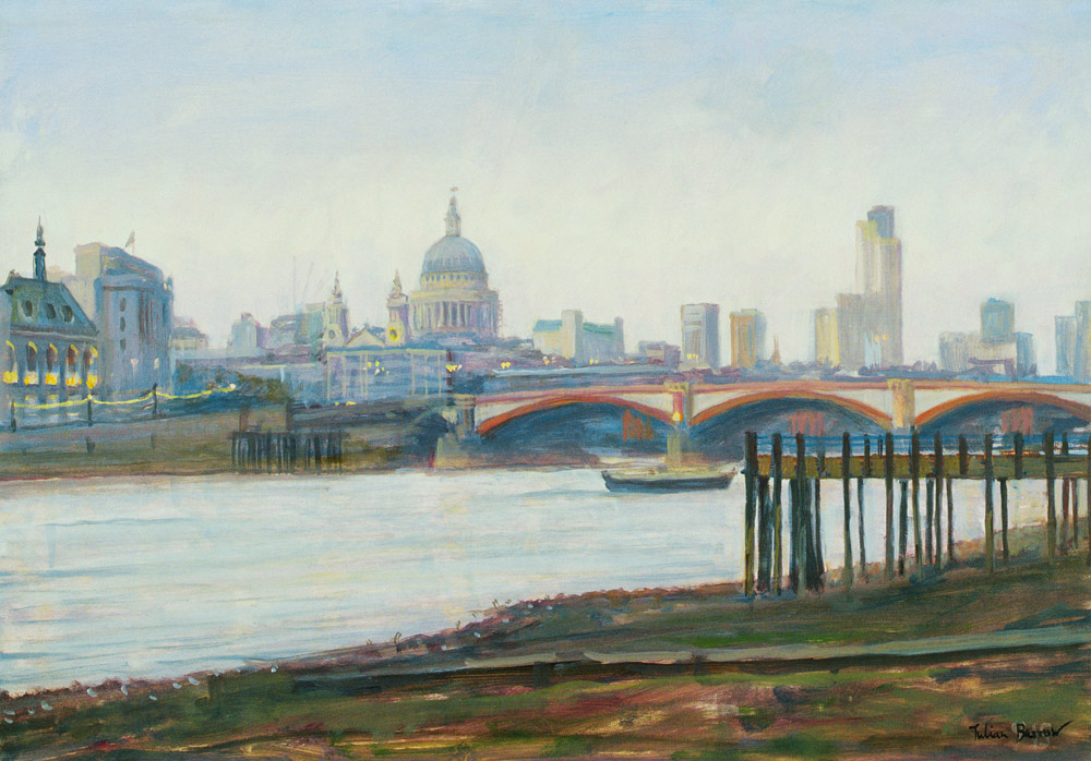 Bankside - Dusk (oil on canvas)  a Julian  Barrow