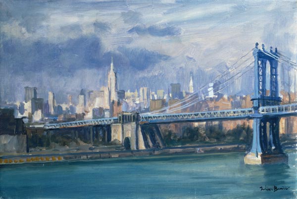 Manhattan Bridge, New York, 1996 (oil on canvas)  a Julian  Barrow