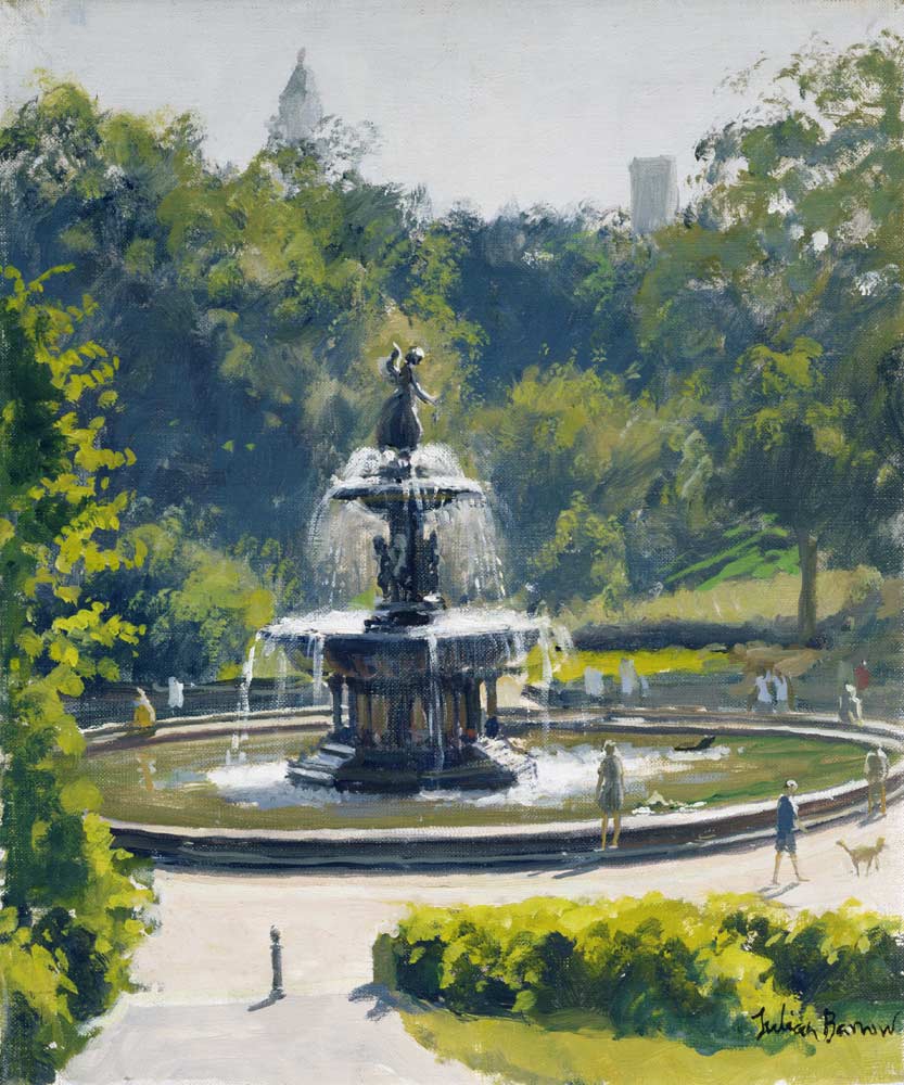 The Bethesda Fountain, Central Park, 1996 (oil on canvas)  a Julian  Barrow