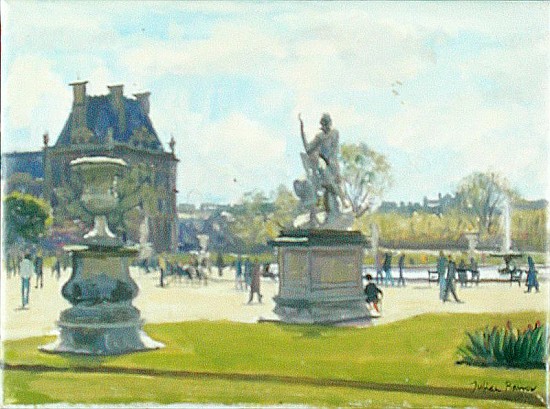 Afternoon in the Tuileries, Paris (oil on canvas)  a Julian  Barrow