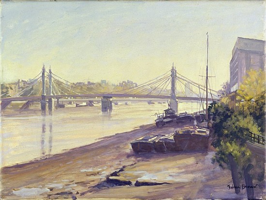 Albert Bridge (oil on canvas)  a Julian  Barrow