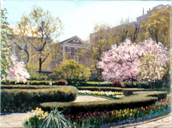 Conservatory Gardens, New York (oil on canvas)  a Julian  Barrow