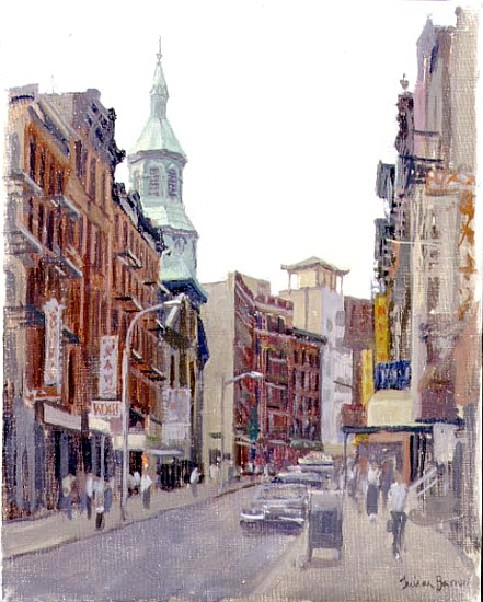 Mott Street, New York, 1997 (oil on canvas)  a Julian  Barrow