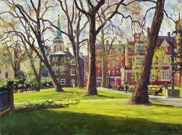 Mount Street Gardens, London (oil on canvas)  a Julian  Barrow