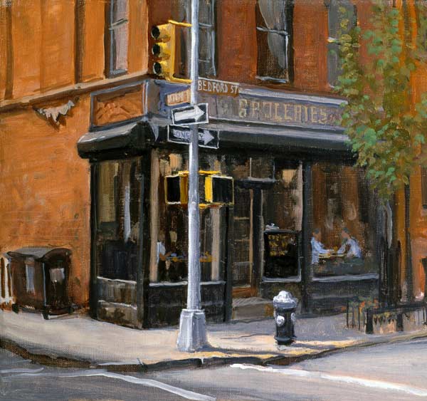 West Village Corner Shop, 1997 (oil on canvas)  a Julian  Barrow