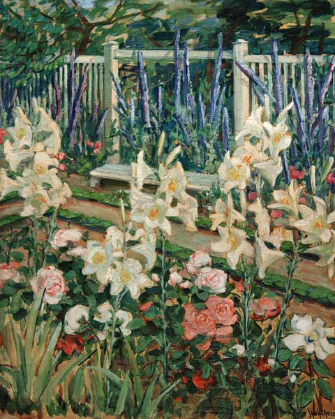 Lilien im Garten Muthesius a Julie Wolfthorn