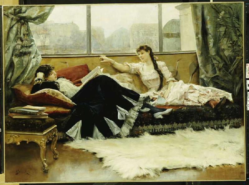 Sarah Bernhardt und Christine Nilsson a Julius Leblanc Stewart