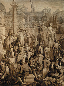 Ludwig I. appoints the German artists staying in Rome to Munich a Julius Schnorr von Carolsfeld