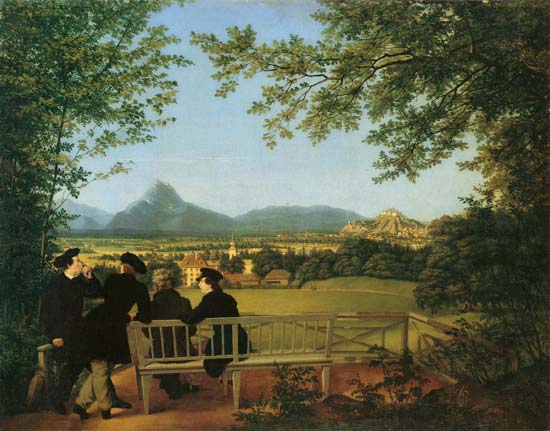 View of the Gaisberg of Salzburg a Julius Schoppe il vecchio