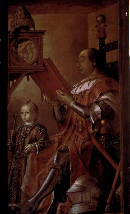 Federigo da Montefeltro and his son Guidobaldo a Juste  de Gand