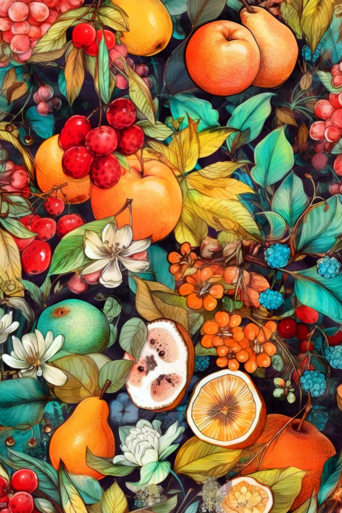 Flowers and fruits 3 a Justyna Jaszke