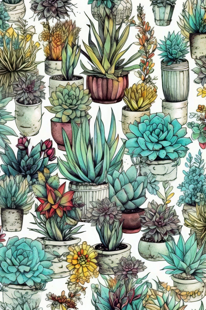 Succulents and cactus 14 a Justyna Jaszke