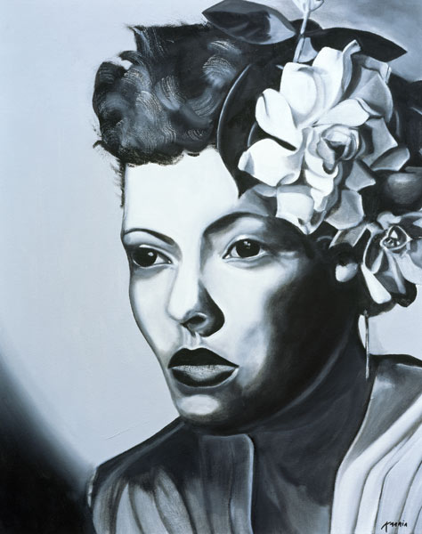 Billie Holiday (1915-59) (oil on canvas)  a Kaaria  Mucherera