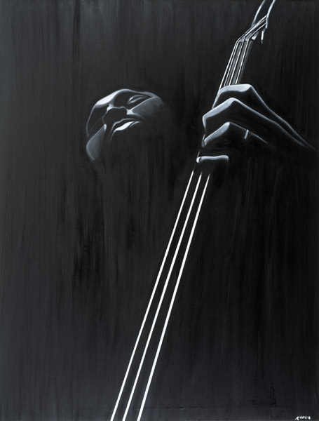 In a Groove (oil on canvas)  a Kaaria  Mucherera